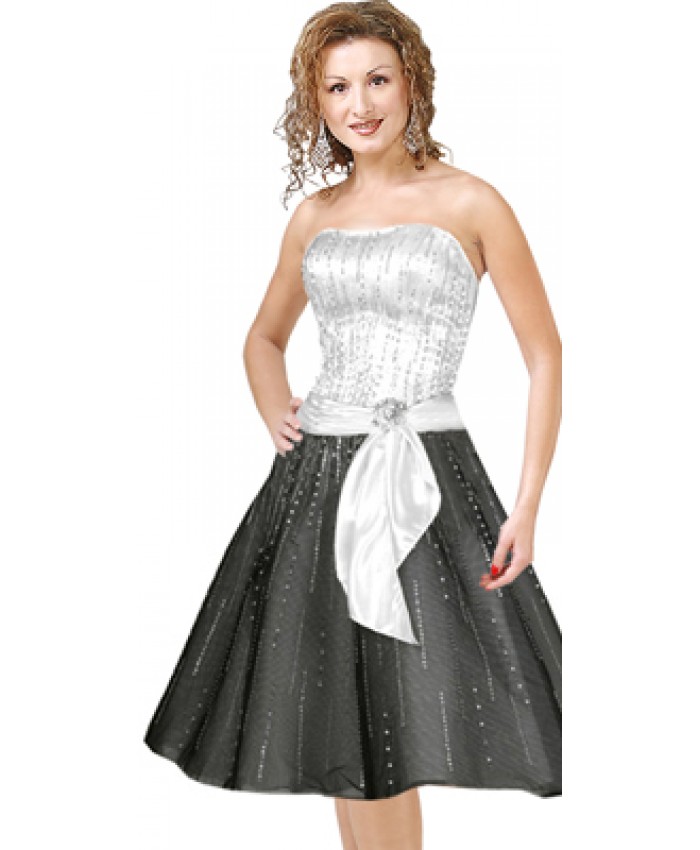 Beaded strapless formal dress