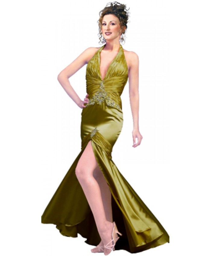 Smashing halter Designer gown