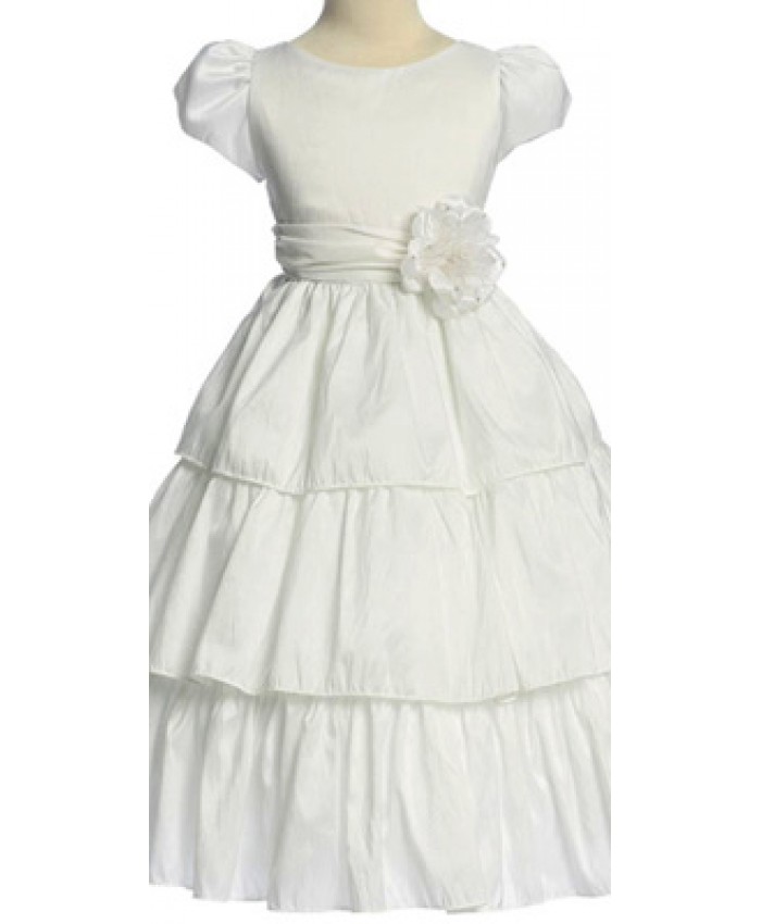 Three tiered flower girl dress