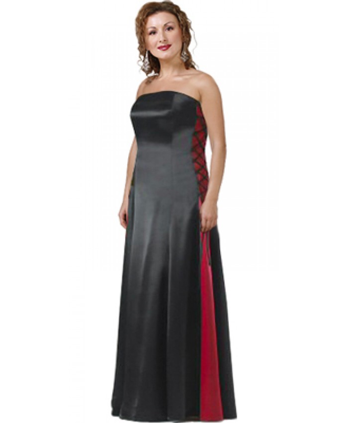 Strapless Satin Dual Tone Gown