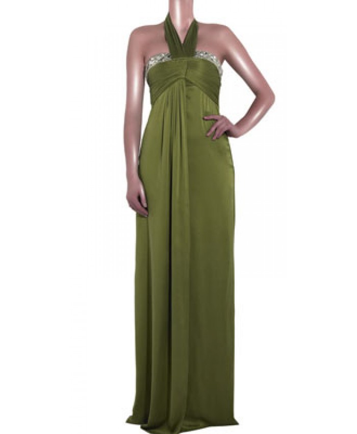 Magnificent Gown With Halter Neckline